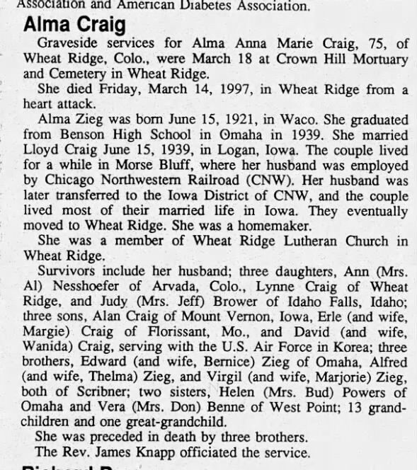 Clipping from Fremont Tribune